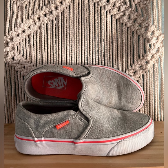 Jersey soft vans. Gray with pink stripe size 6 - Picture 3 of 8